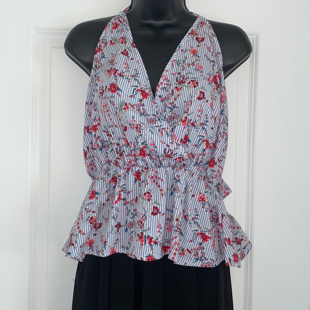 Buckle daytrip multi printed woven tank top size large